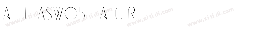 AthelasW05 Italic Re字体转换